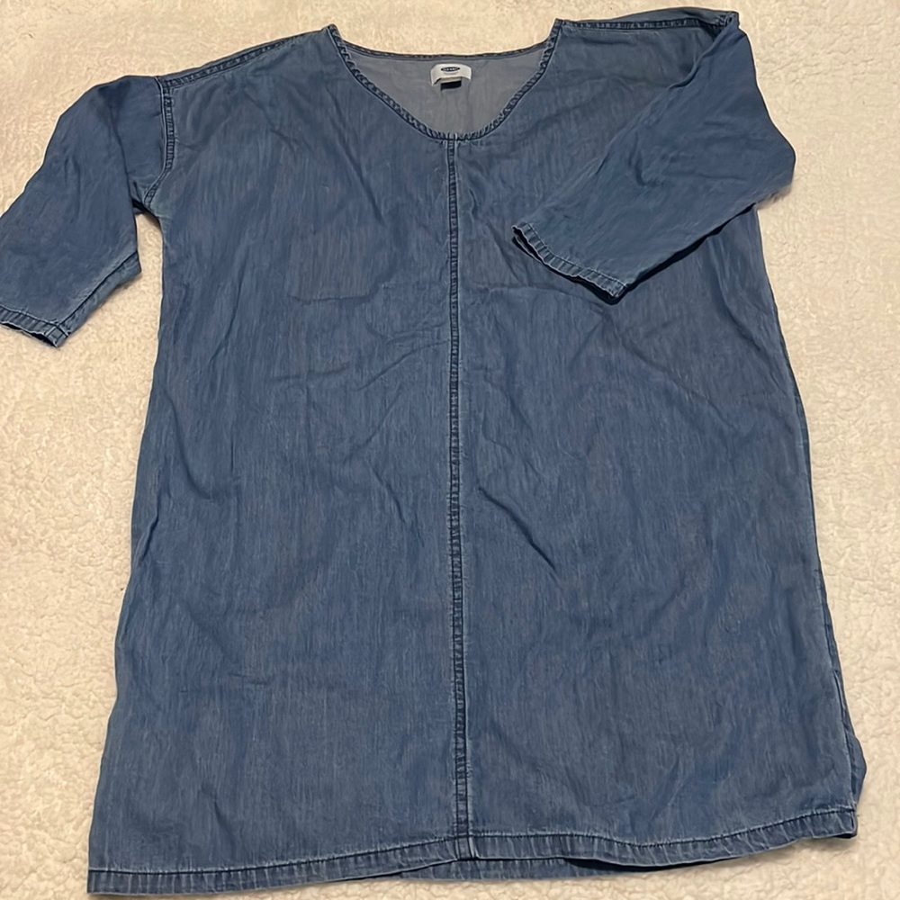 Old Navy Blue Denim Dress Small